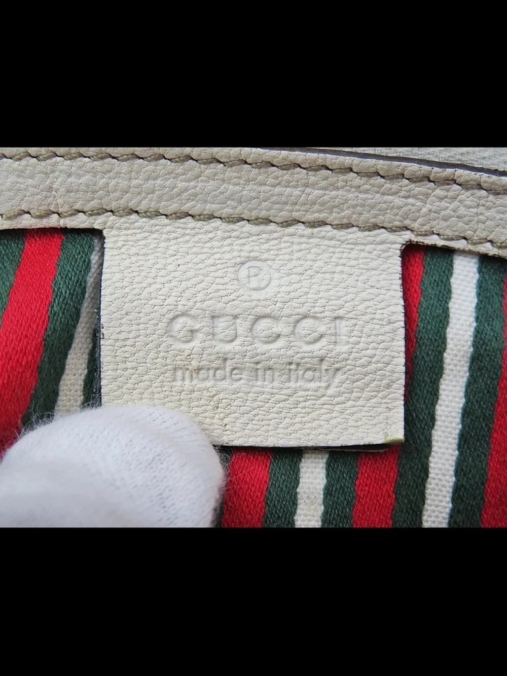 Gucci White Leather Hobo Shoulder Bag